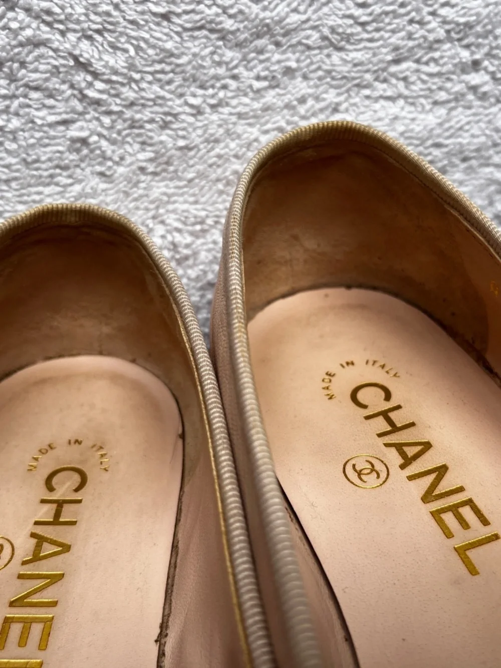 CHANEL Coco Jazz Pink Lambskin CAP toe ballet flats Size 38.5